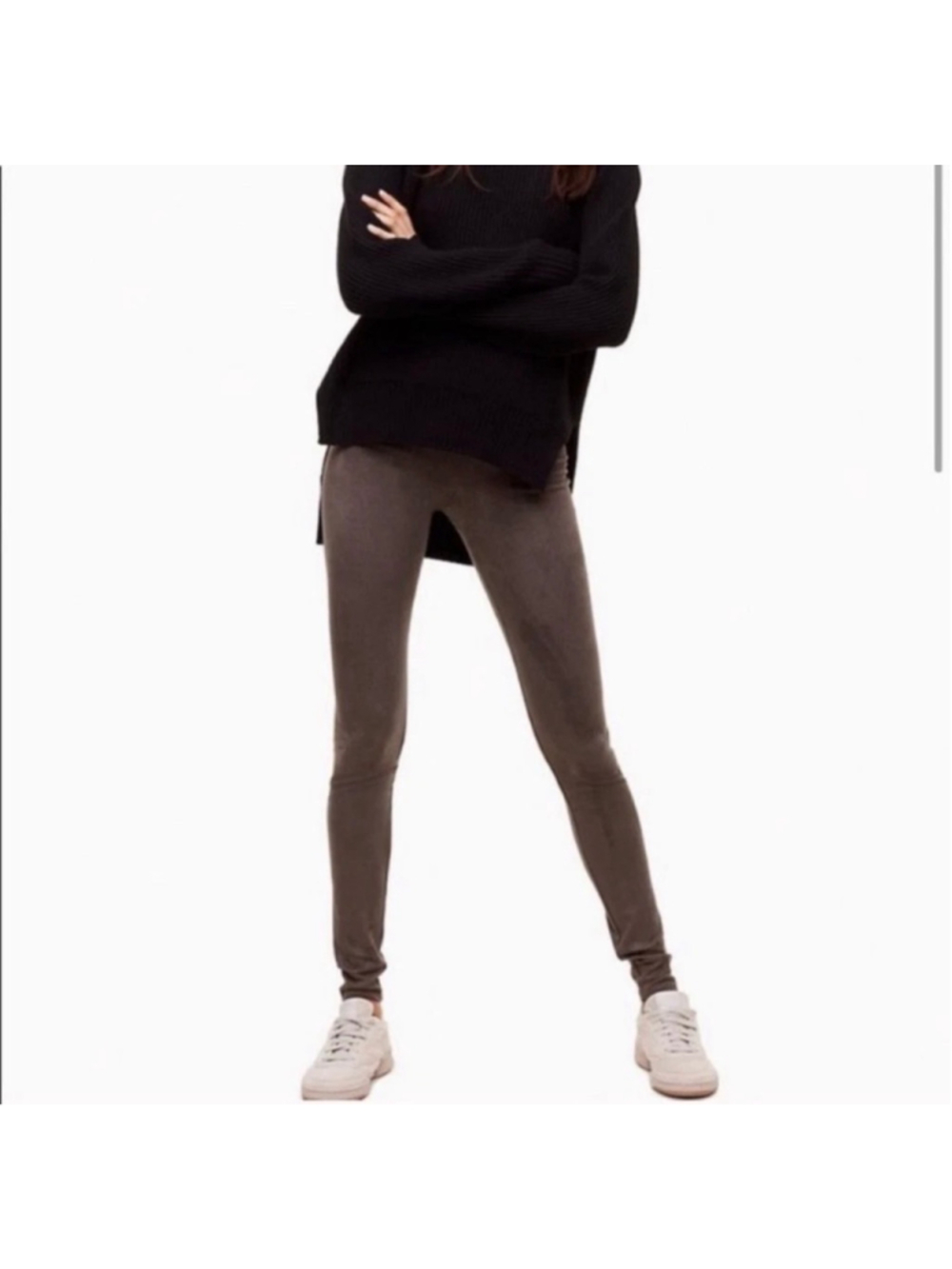 Aritzia Wilfred Free Suede Daria Faux Suede Legging Size Medium Soft Comfort